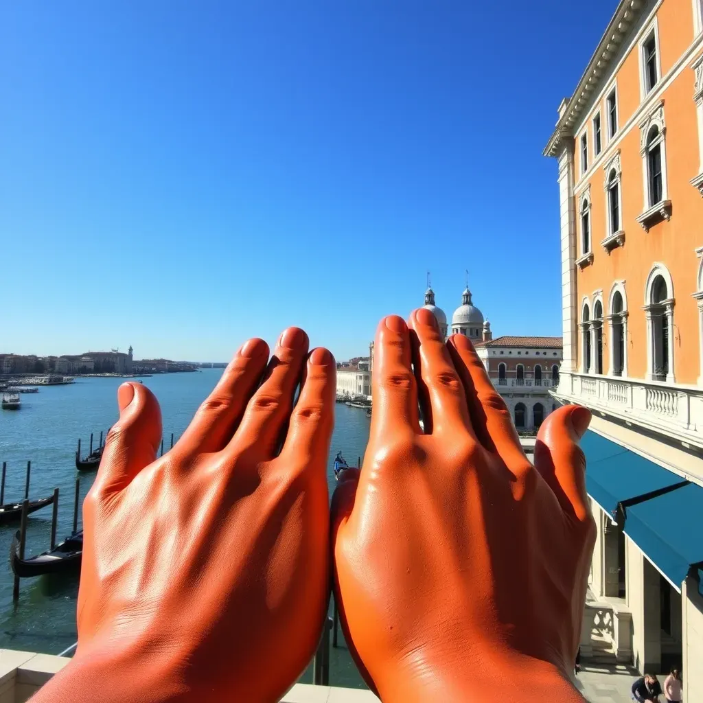 Le Mani di Lorenzo Quinn a Venezia: Un Simbolo di Speranza e Fragilità